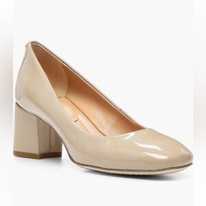 Donald J. Pliner Beige Patent Leather Heels